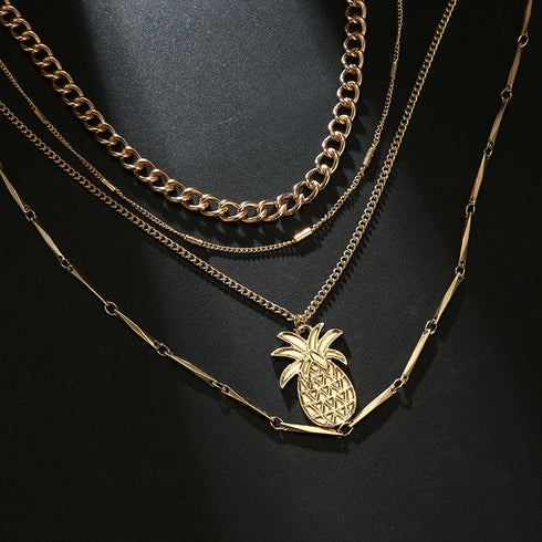 Minimalist Pineapple Pendant Necklace for Women - ROUTINE FASHION